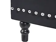 Pouf mit Stauraum LORETTO Samtstoff Schwarz_1186087