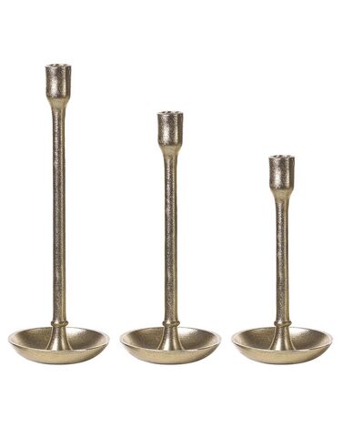 Set Candelabri Moderni 3 Pezzi - Portacandele In Metallo Nero 33/28/23cm Per Tavolo - Foto 6