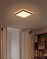Lampa sufitowa LED TIVORA Z pilotem Ze ściemniaczem Czarny_1131130
