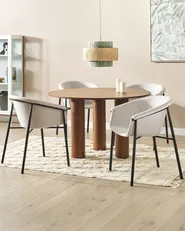 Set of 2 Dining Chairs AMES Light Beige_868271