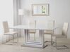 Jedálenský stôl 180 x 90 cm biela/strieborná KALONA_705239
