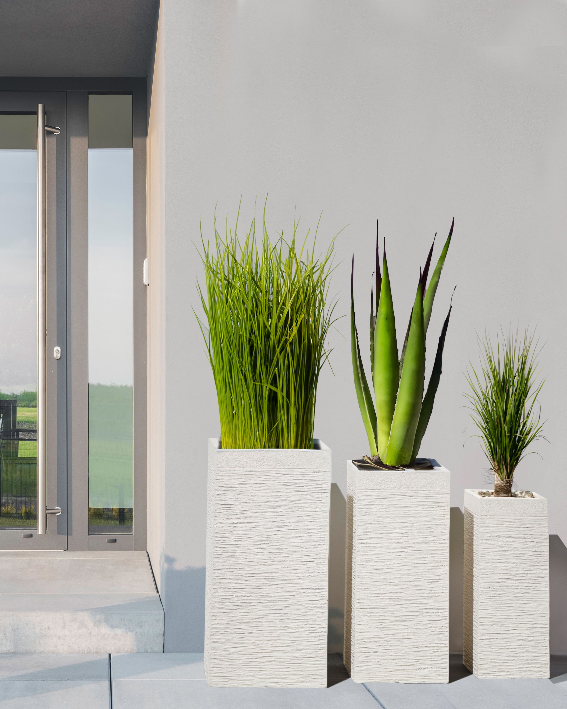 Doniczka DION 33 cm Jasnobeżowy | Beliani.pl