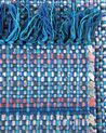 Matta handvävd 140 x 200 cm blå BESNI_483618