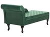 Chaise longue côté gauche en velours vert foncé avec rangement PESSAC_882114