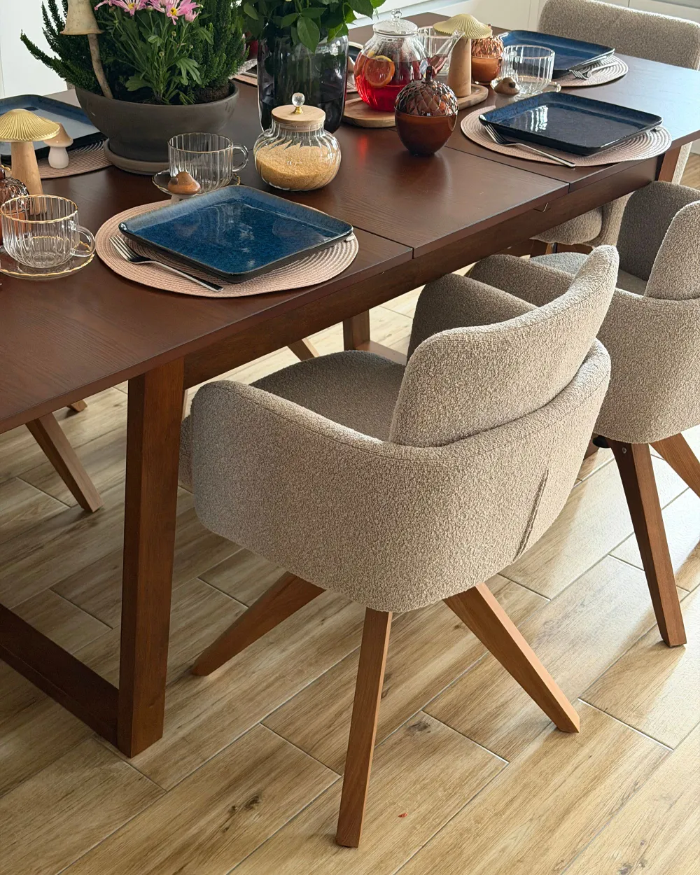 Set di 2 sedie da pranzo EVELYN Bouclé Beige_1174102
