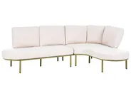 Sofa ogrodowa ze stolikiem dla 4 osób POLLINA Metal Zielony_1079010