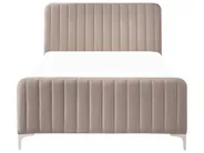 Bed Velvet LUNAN 120 x 200 cm (EU Small Double) Taupe_1025691