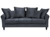 3-Sitzer Sofa Samtstoff dunkelgrau BORNHOLM_711051