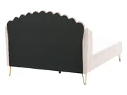 Bed Velvet AMBILLOU 140 x 200 cm (EU Double) Light Beige_857620