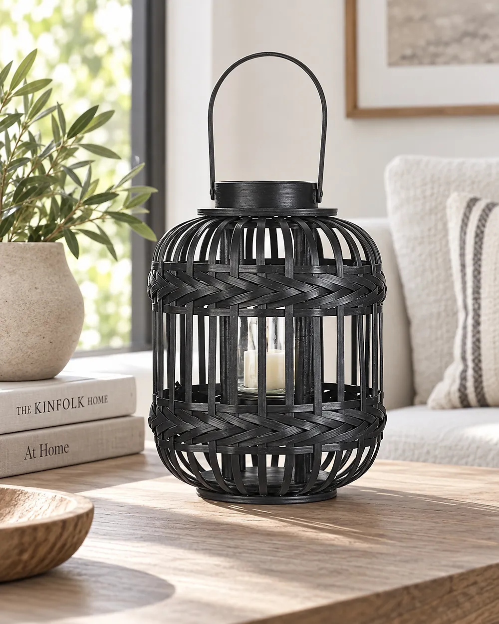 Lantern BORACAY 30 cm Bamboo Black_1187636