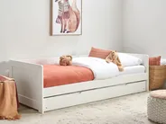 Trundle Bed Pine Wood GRAVELINES 90 x 200 cm (EU Single) White_939590