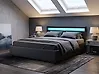 Ottoman Bed with LED ARMELLE Faux Leather Black 180 x 200 cm (EU Super King)