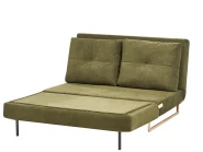 Sofa Bed 2 Seater JERSLEV Fabric Green_1011730