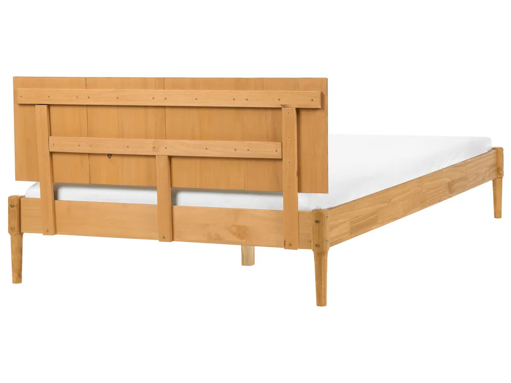 Bed Pine Wood FLAVIGNAC 160 x 200 cm (EU King Size) Light Brown_1118384