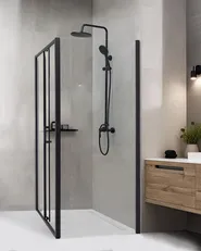 BASIC PLUS kunststof Dubbele deur volpaneel Buiten b175 h204cm Antraciet