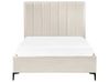 3 Piece Bedroom Set Boucle EU Double Size Off-White SEZANNE_939754