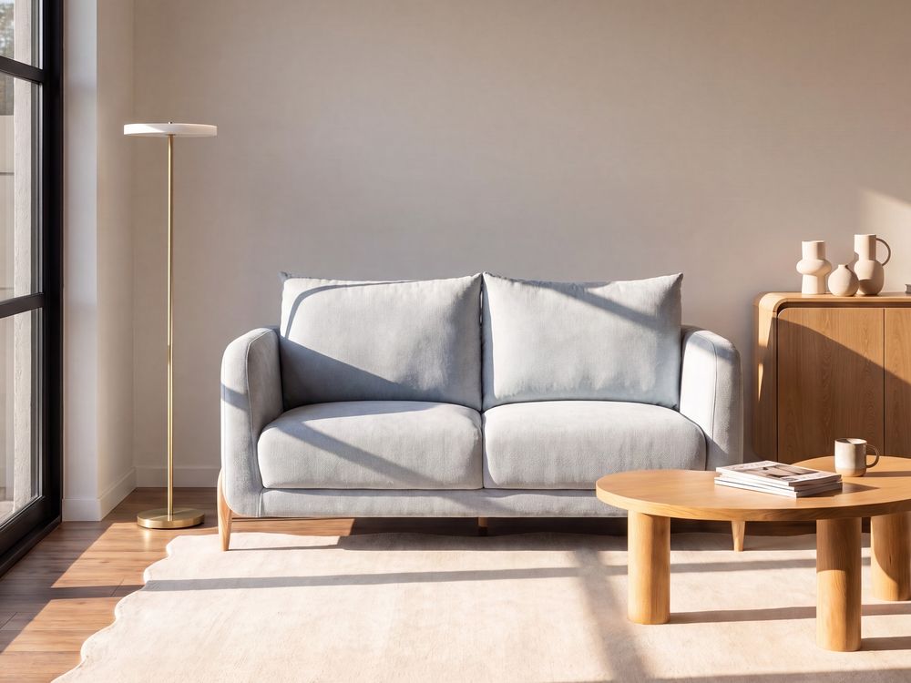 Sofa 2 Seater GIMO Chenille Light Blue