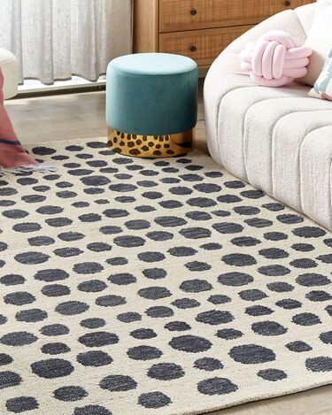 Wool Area Rug 160 x 230 cm Beige and Black HAVRAN