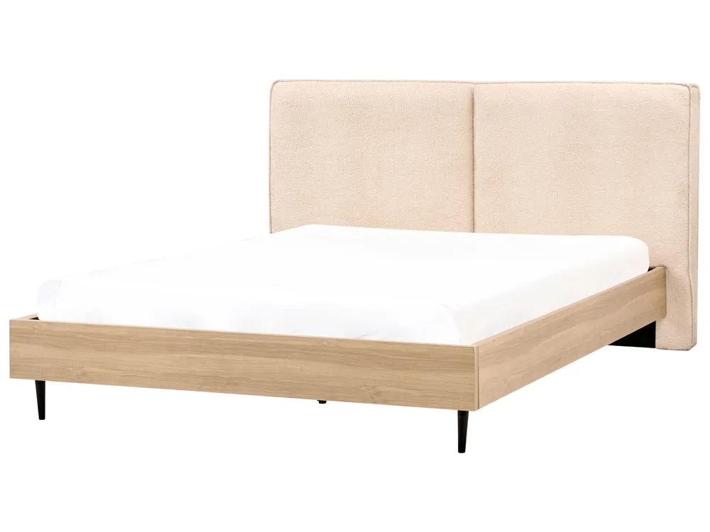 Bed Boucle IZERNORE 180 x 200 cm (EU Super King) Beige_971409