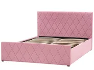 Ottoman Bed ROCHEFORT Velvet Pink 140 x 200 cm (EU Double)_857417