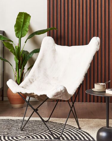 Faux Fur Armchair White NYBRO