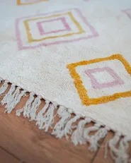 Rug LASHE Off-White 140 x 200 cm Cotton_983735