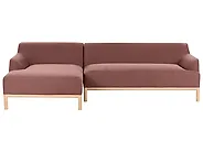 Corner Sofa SOSJO Fabric Burgundy Right Hand_1185289