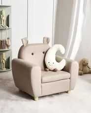 Poltrona per Bambini Ippopotamo MARIBO Tessuto Tortora_947842