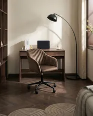 Desk Chair VENICE Velvet Brown_1065736