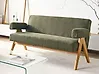 Sofa 2 Seater TAMRE Boucle Green/ Light Brown