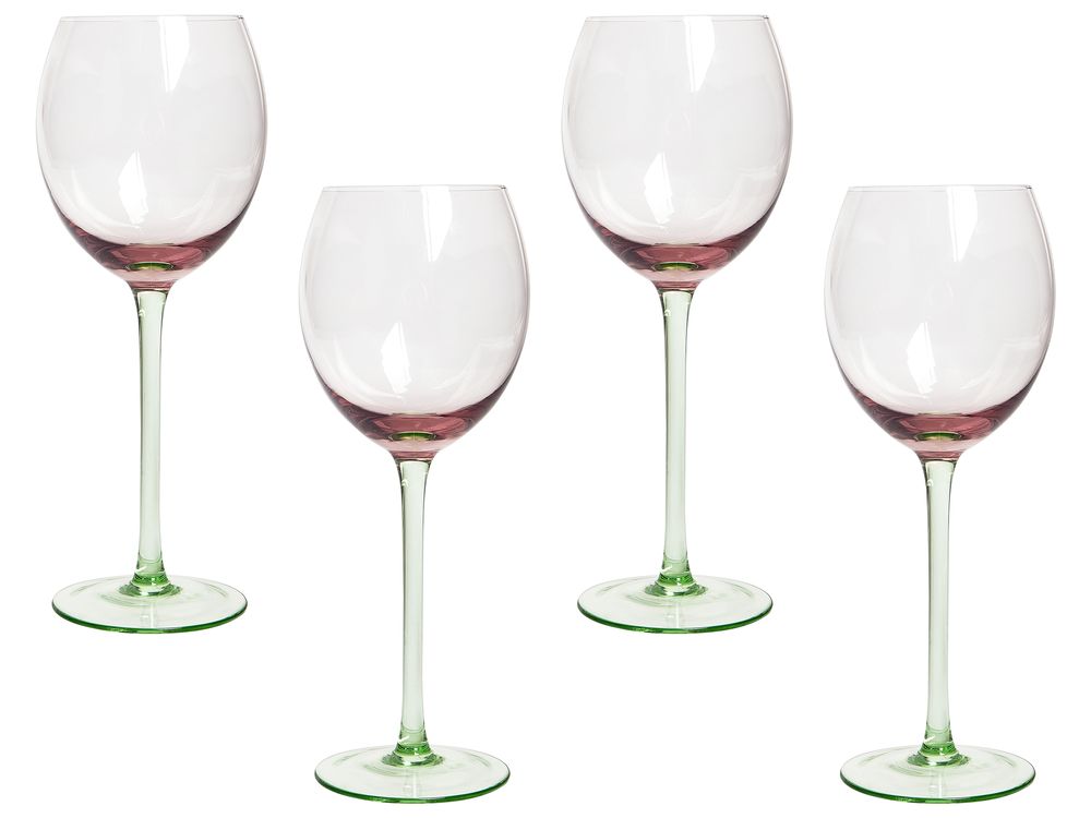 Set of 4 Wine Glasses DIOPSIDE 360 ml Pink