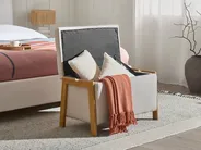 Set da salotto 3 posti EDLAND con Panca Tessuto Beige chiaro_1041070