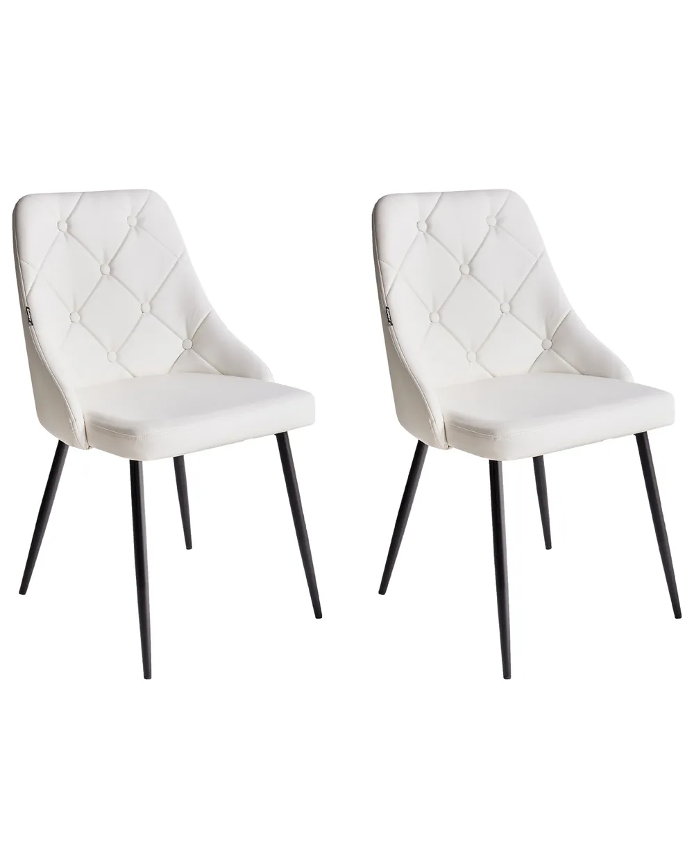 Set di 2 sedie da pranzo AMES Bouclé Bianco sporco | Leroy Merlin