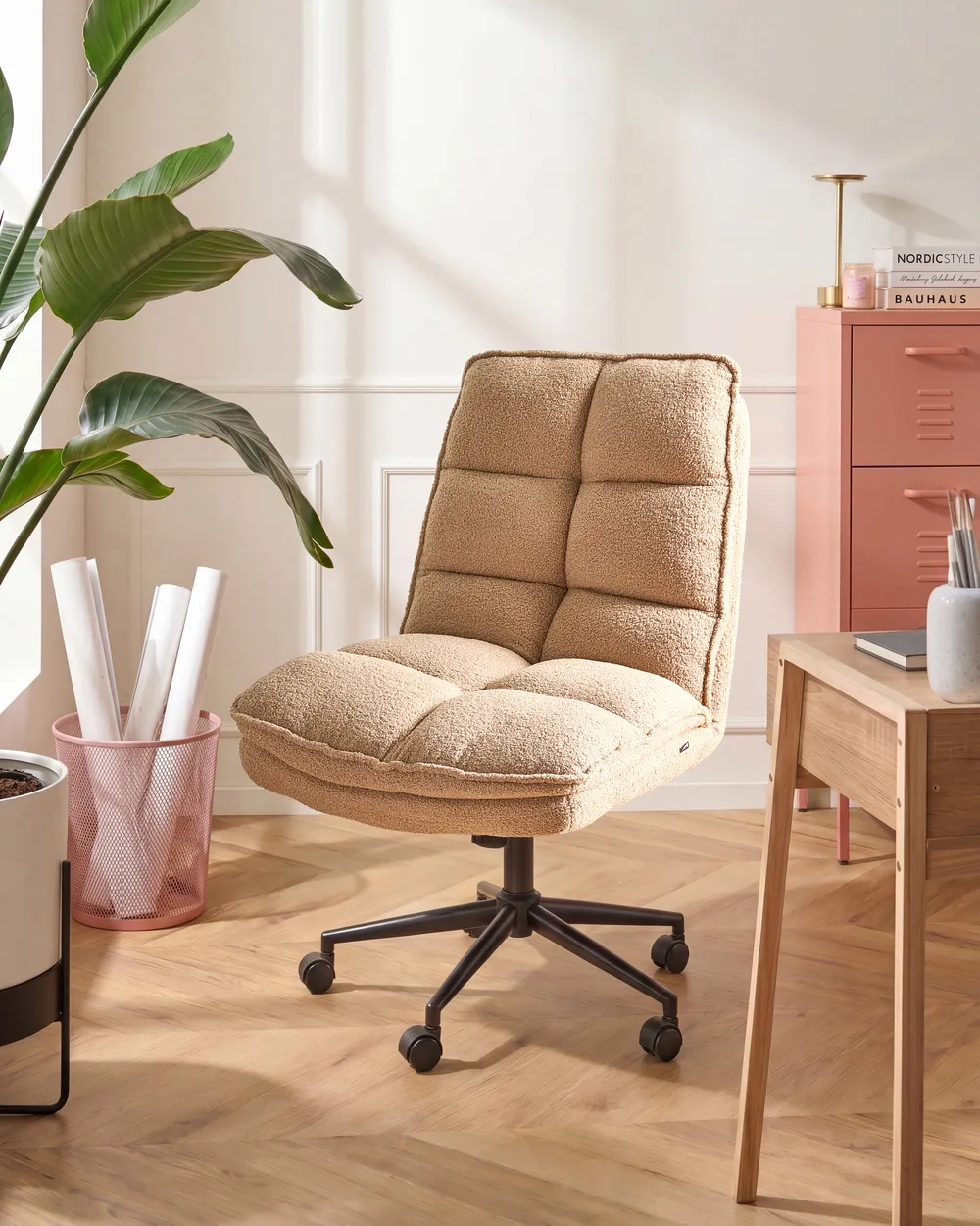 Office Chair ADDISON Boucle Sand Beige_1077983