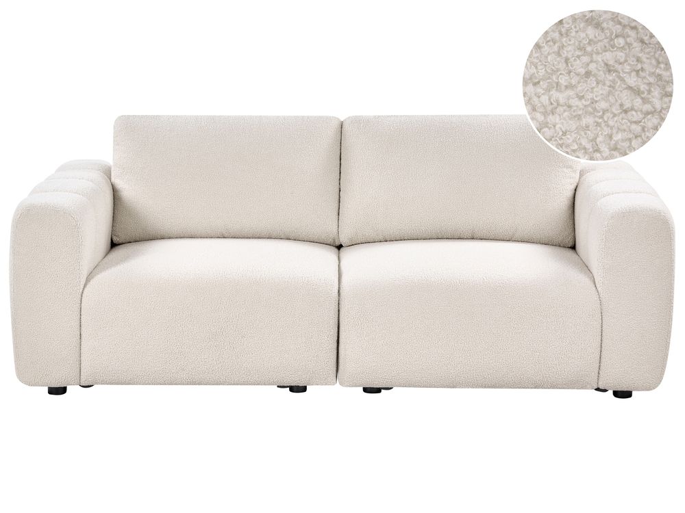 Modular Sofa 2 Seater KIVVIK Boucle Off-White