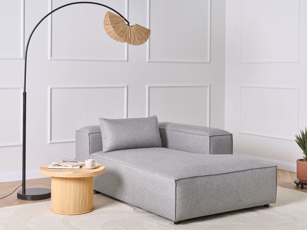 Linkszijdige chaise longue BRANDE Grijs