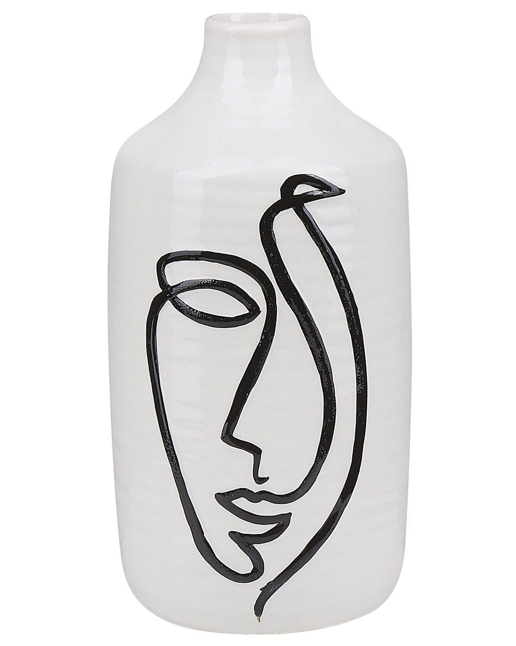 Vaso decorativo gres porcellanato bianco 22 cm AENUS_810628