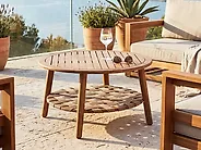 Garden Coffee Table MILZANO 80 cm 80 cm Acacia Wood Brown_1182813