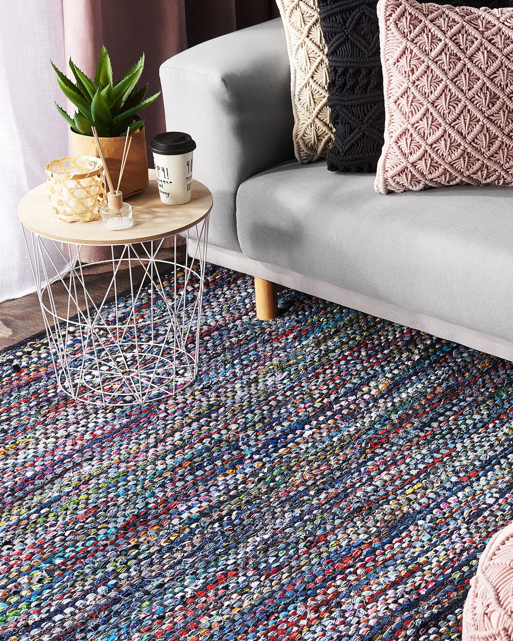 Rug ALANYA Multicolour 140 x 200 cm Cotton