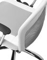 Krzesło biurowe regulowane ekoskóra białe PIONEER_747147