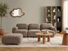 Canapé modulable 3 places AMLI avec ottoman Tissu chenille Beige