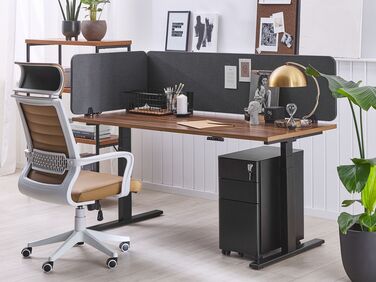 Desk Screen 80 x 40 cm Dark Grey WALLY