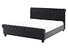 Bed Velvet AVALLON 160 x 200 cm (EU King Size) Black