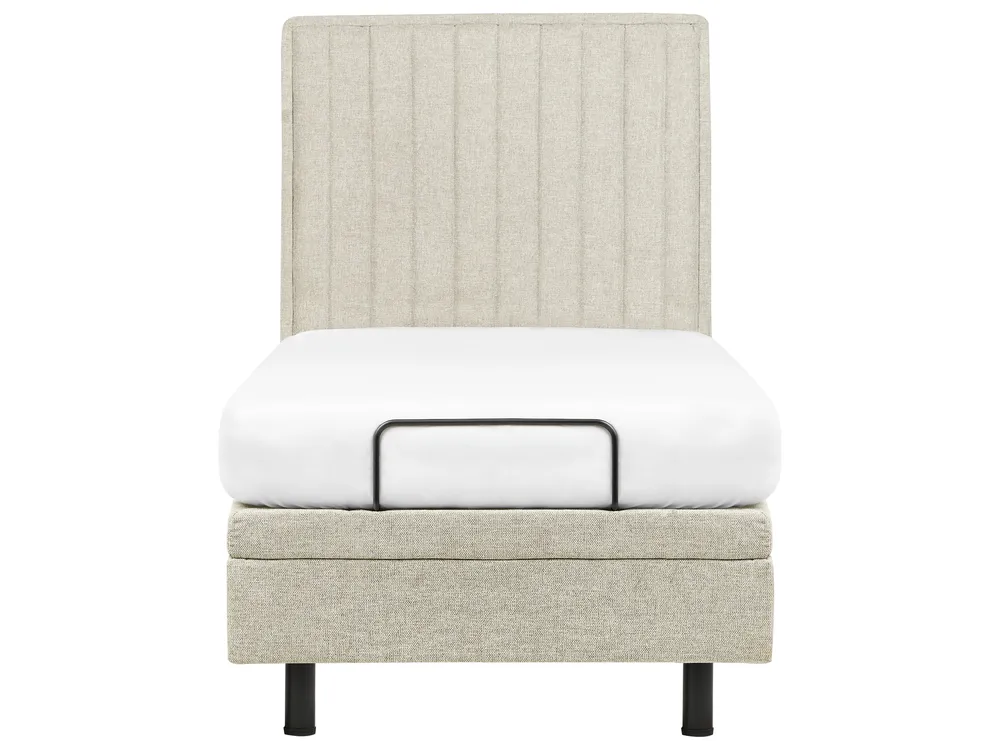 Adjustable Bed Fabric DUKE II 90 x 200 cm (EU Single) Beige_989011