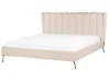 Bed Velvet MIRIBEL 180 x 200 cm (EU Super King) Beige