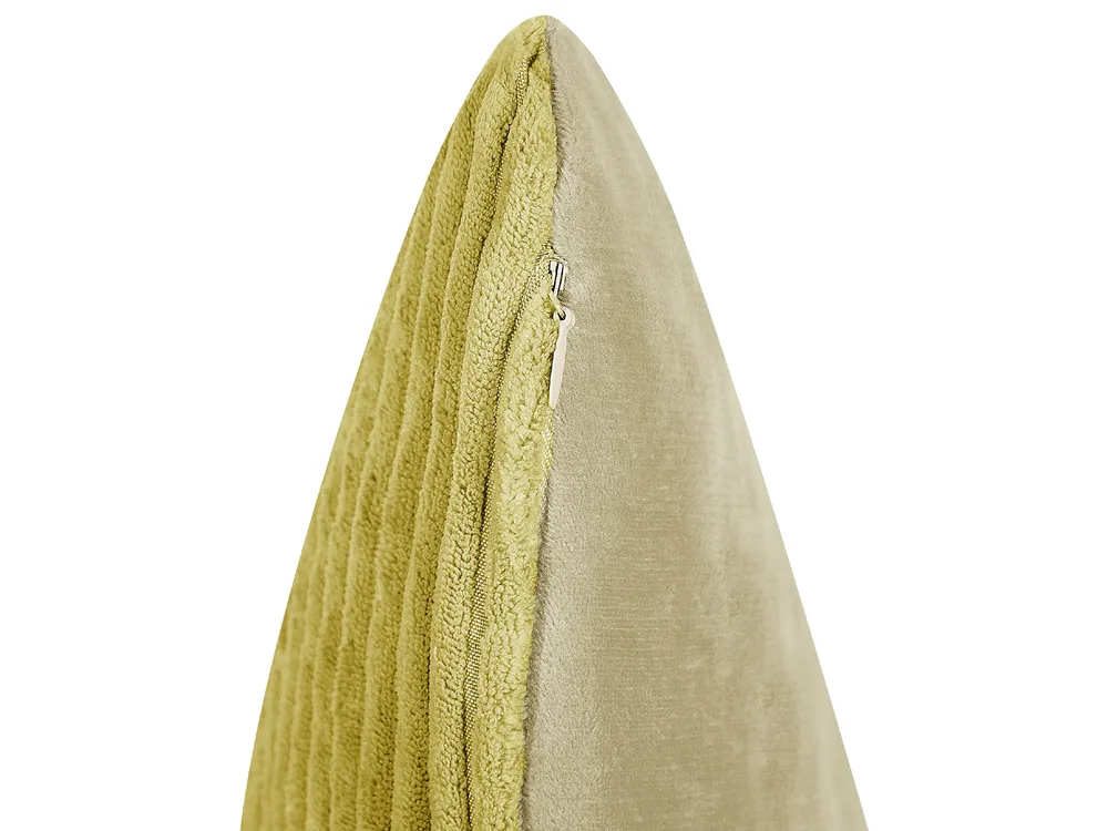 Set van 2 sierkussens MILLET 30 x 50 cm Corduroy Olijfgroen geometrisch patroon_854708
