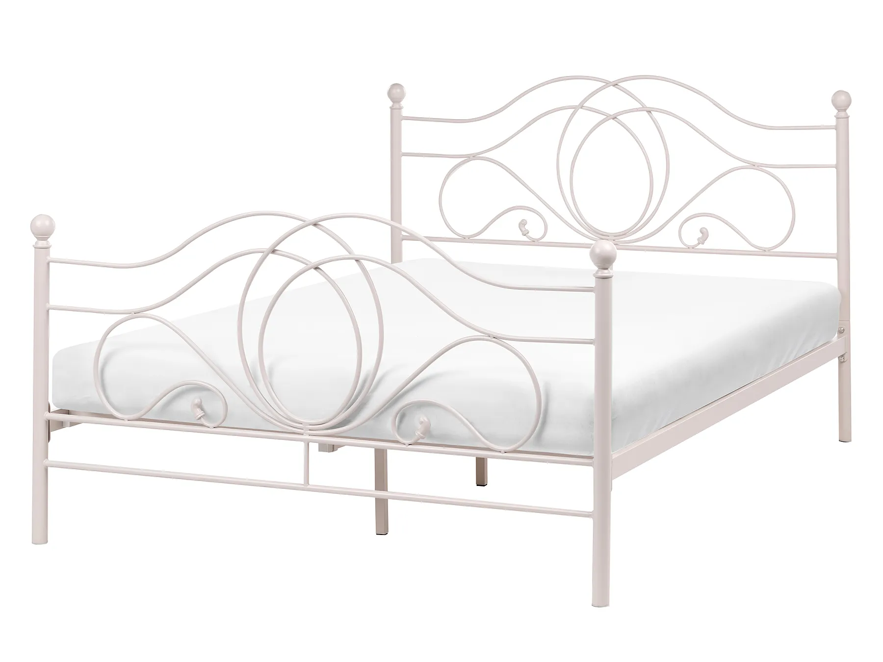 Cama Metal LYRA 140 x 200 cm Creme claro_1162000