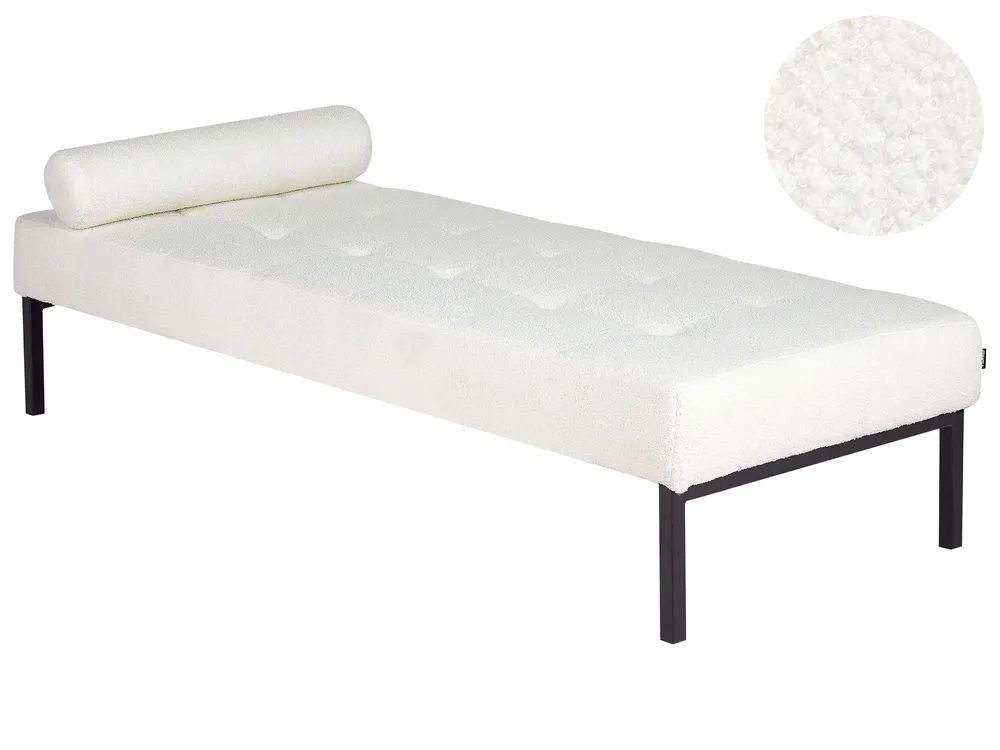 Chaise Longue CHINON Boucle White