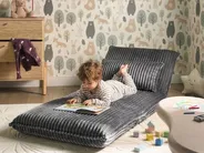 Single Sofa Bed LYSEKIL Corduroy Grey_1043375