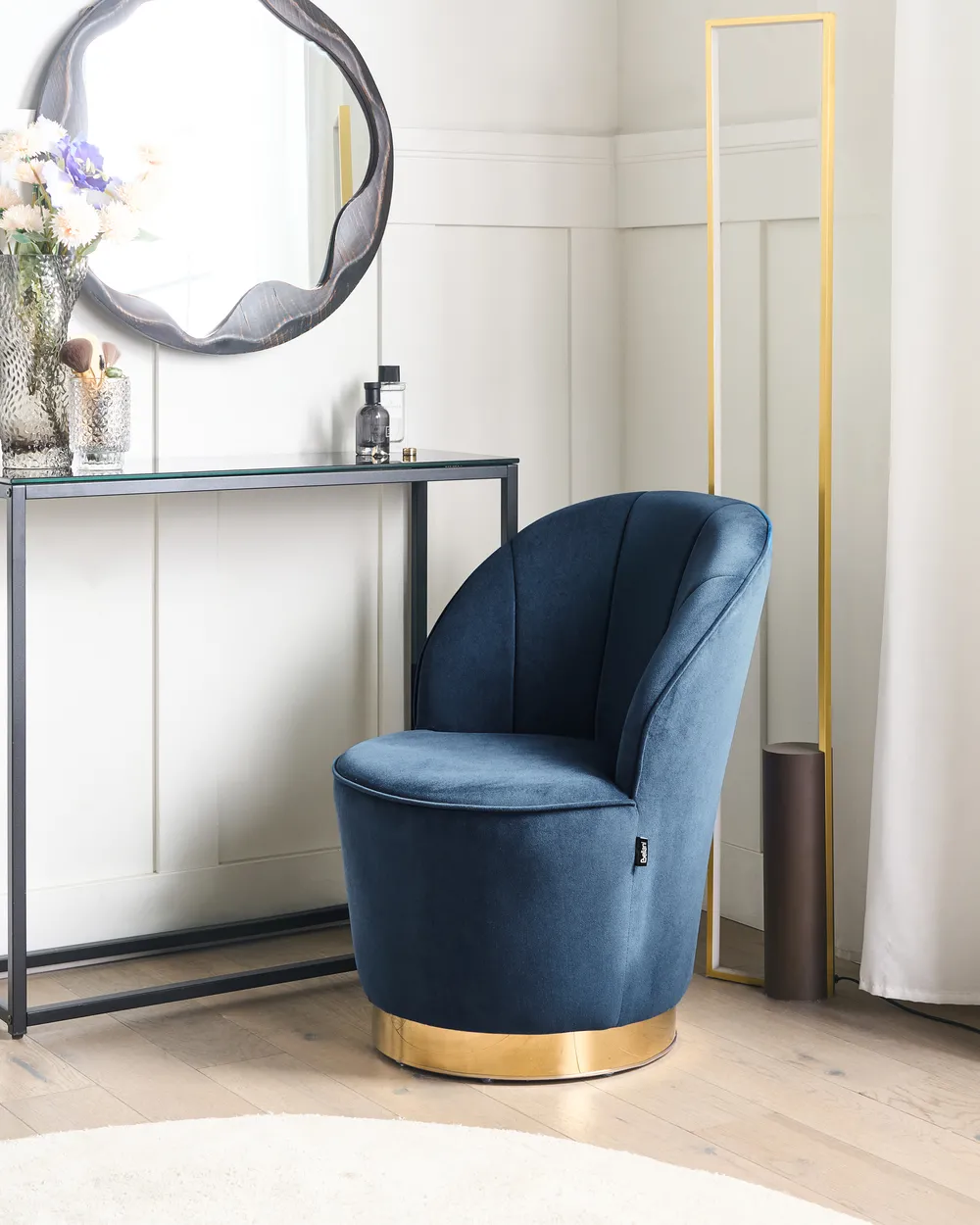 Poltrona ALBY Velluto Blu scuro